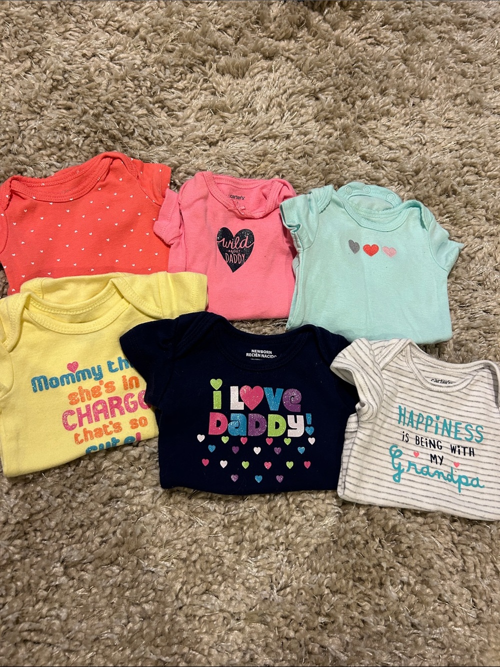 6 pack newborn onesies